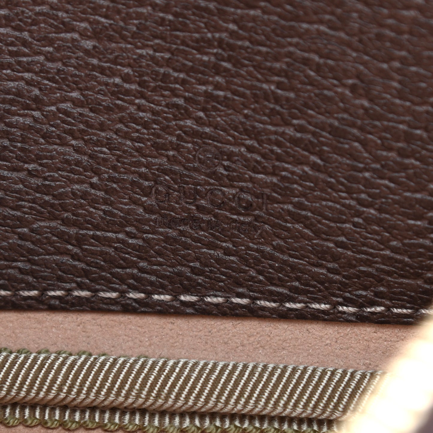 GG Supreme Monogram Ophidia Belted iPhone Case 95 38 Dark Brown