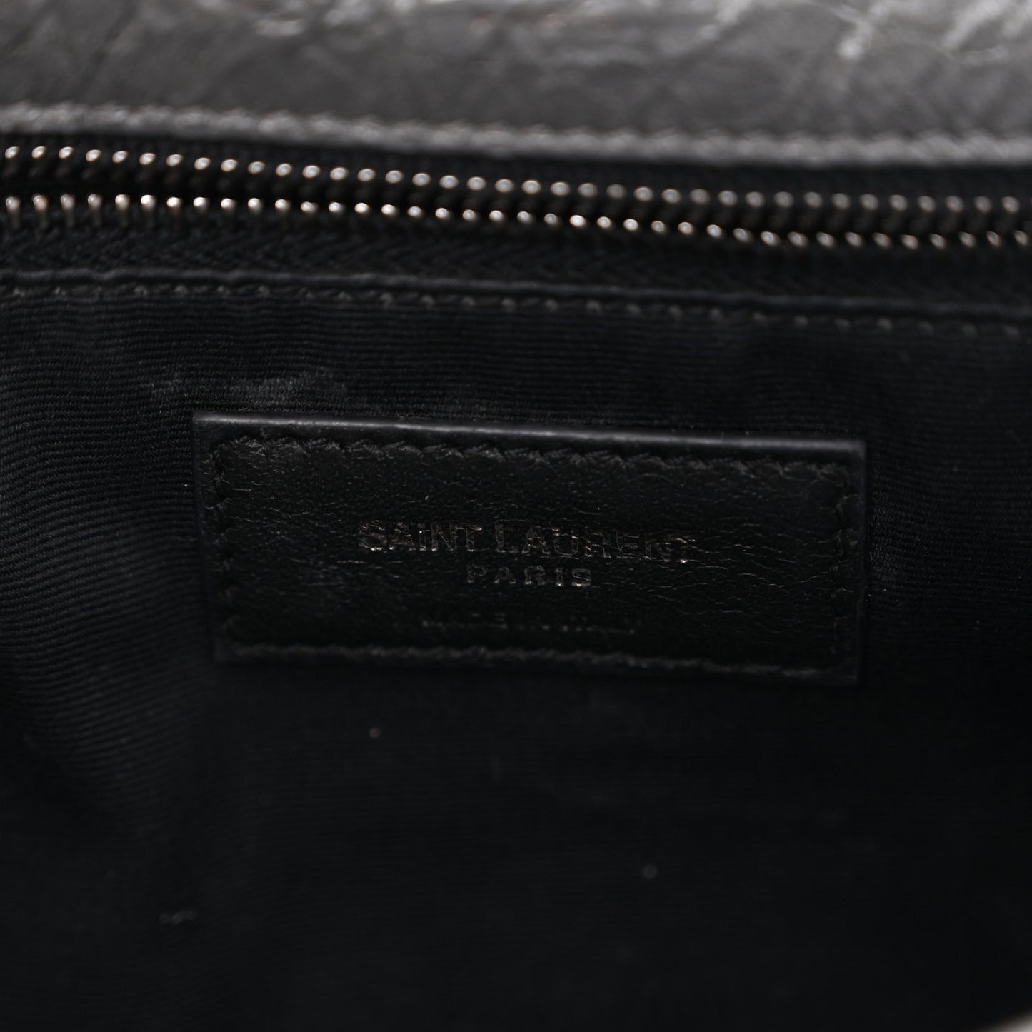 Crinkled Calfskin Matelasse Monogram Medium Niki Chain Satchel Fog