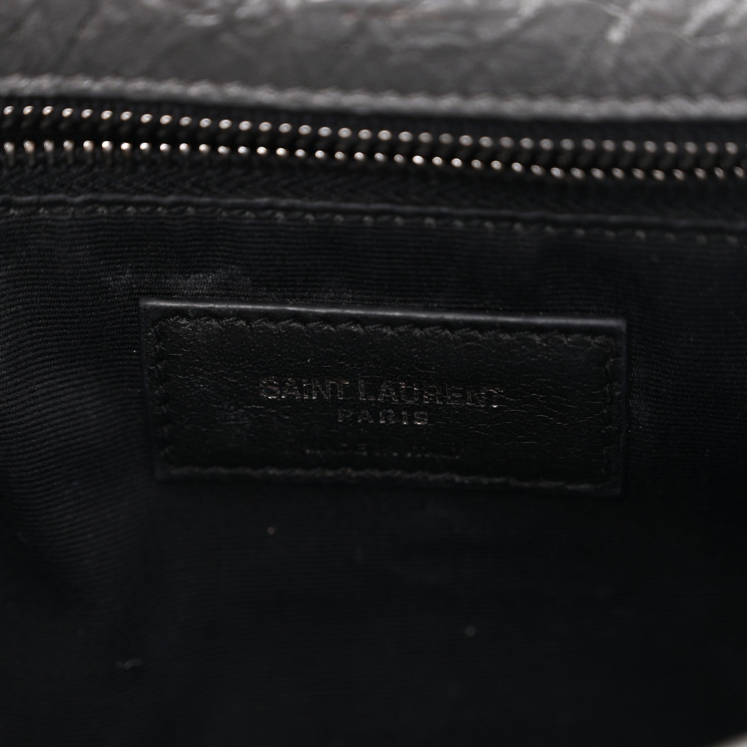 Saint Laurent Crinkled Calfskin Matelasse Monogram Medium Niki Chain Satchel Fog 6 of 12