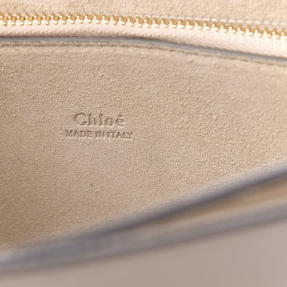 Chloe Calfskin Suede Medium Faye Shoulder Bag Motty Grey 6 of 9