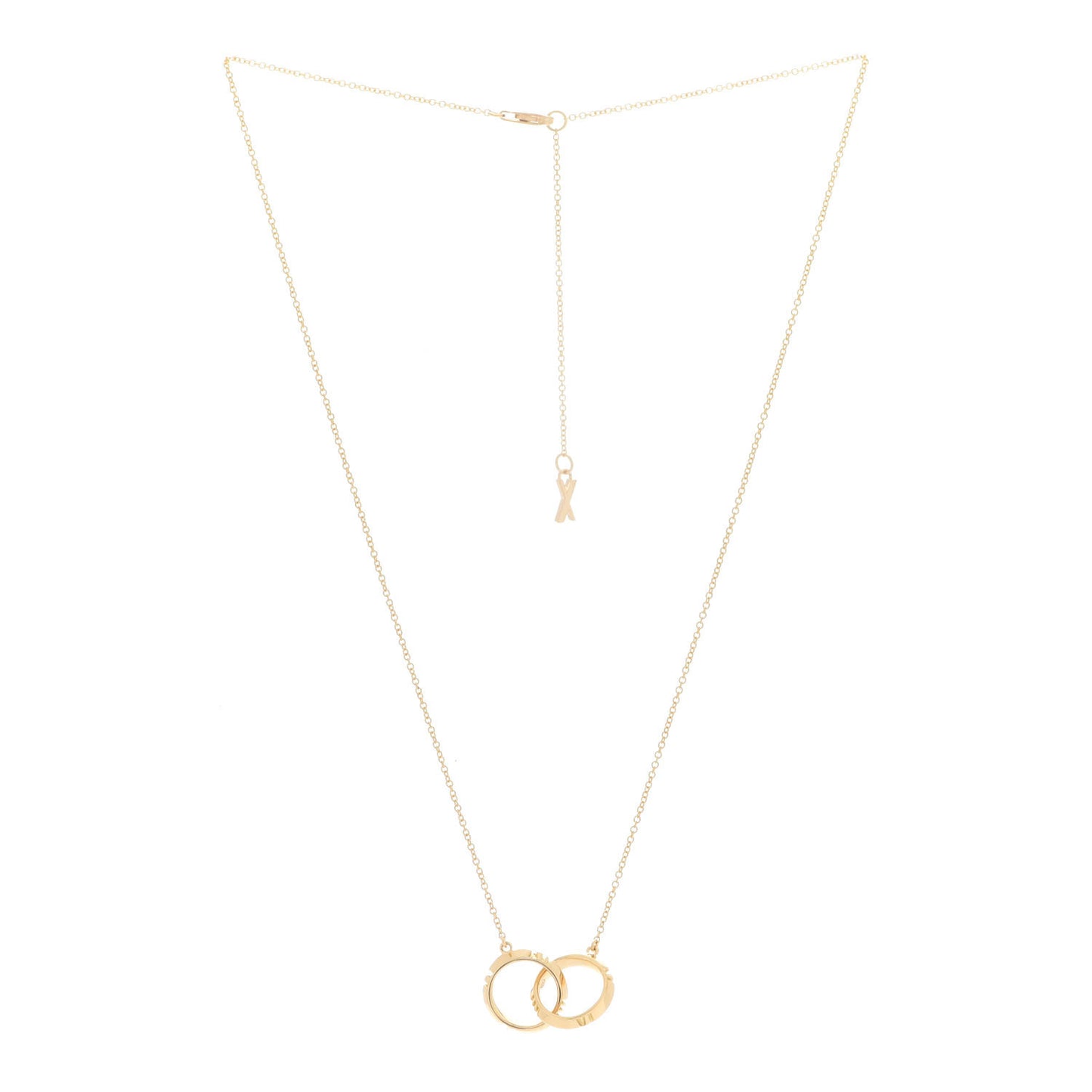 18K Yellow Gold Interlocking Atlas Open Pendant Necklace