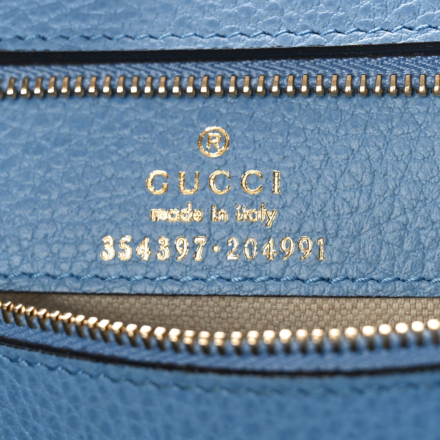 Dollar Calfskin Medium Swing Tote Mineral Blue
