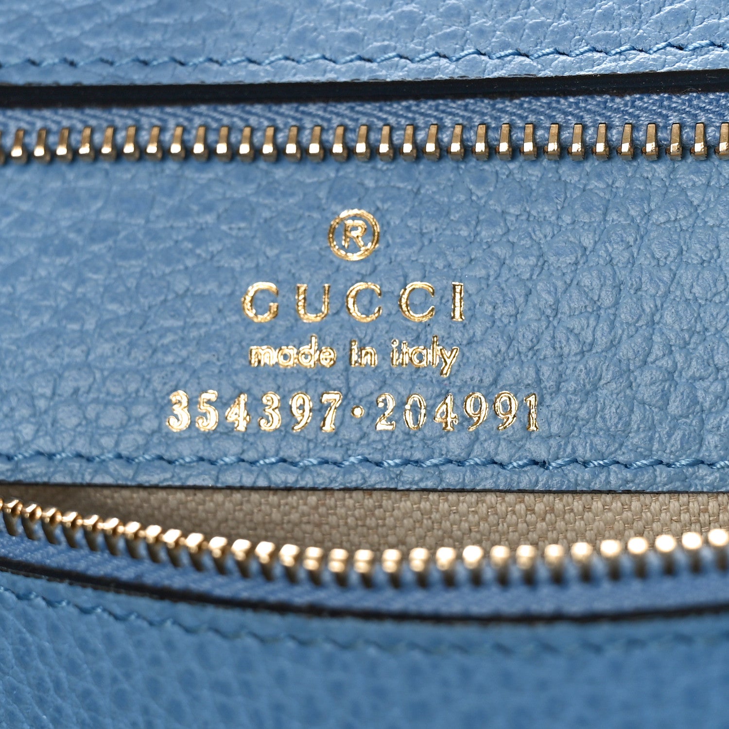 Gucci Dollar Calfskin Medium Swing Tote Mineral Blue 6 of 11