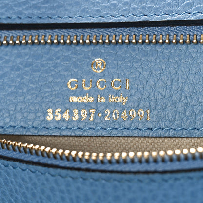 Gucci Dollar Calfskin Medium Swing Tote Mineral Blue 6 of 11