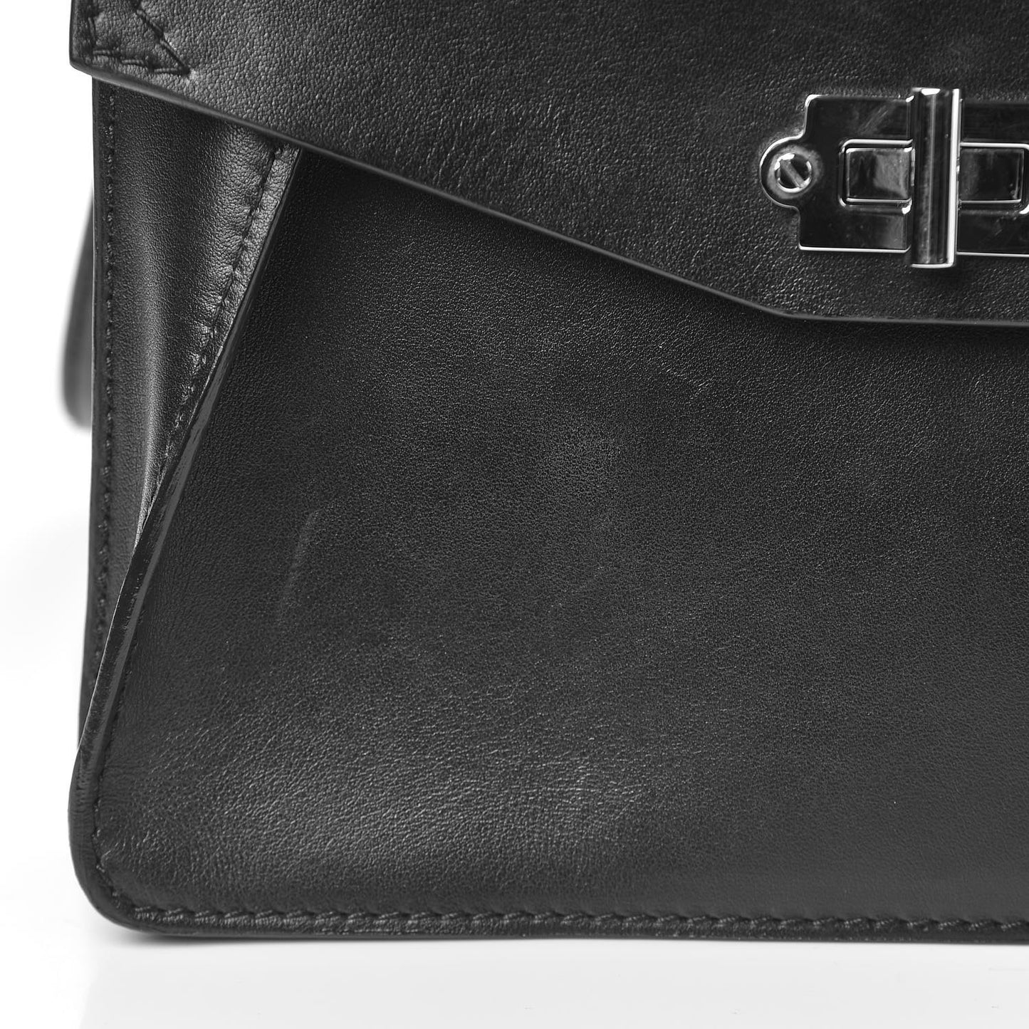 Calfskin Small Hava Top Handle Bag Black