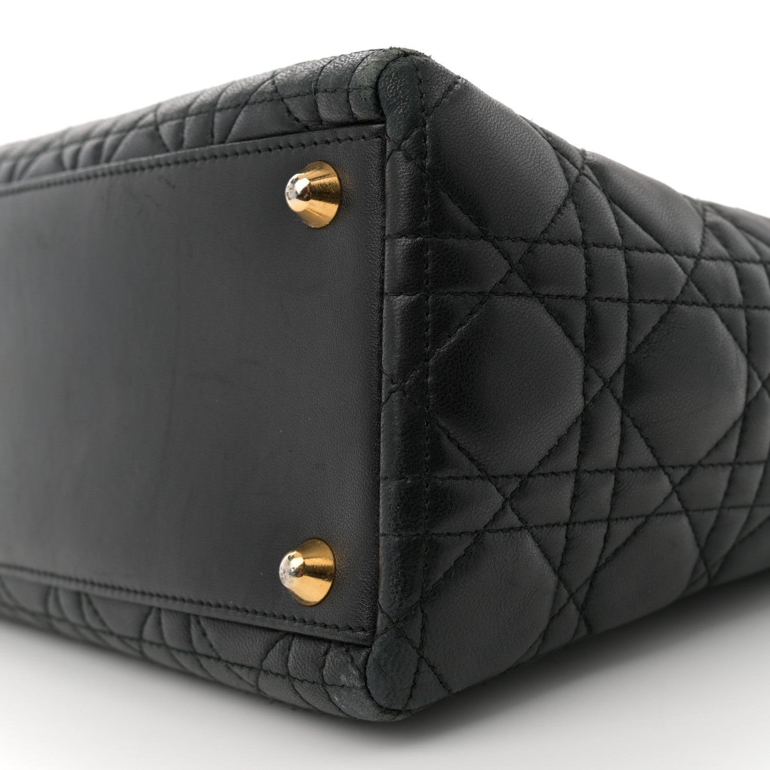 Christian Dior Lambskin Cannage Large Lady Dior Black 10 of 16