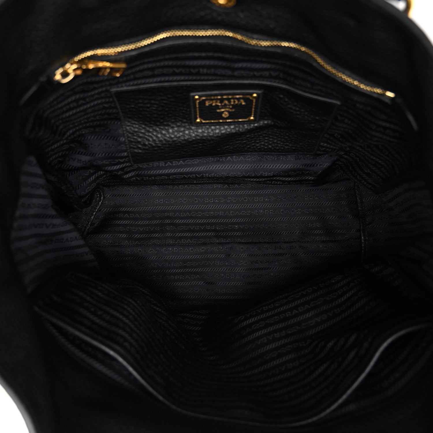 Prada Vitello Daino Shopping Tote Black 5 of 10
