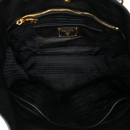 Prada Vitello Daino Shopping Tote Black 5 of 10