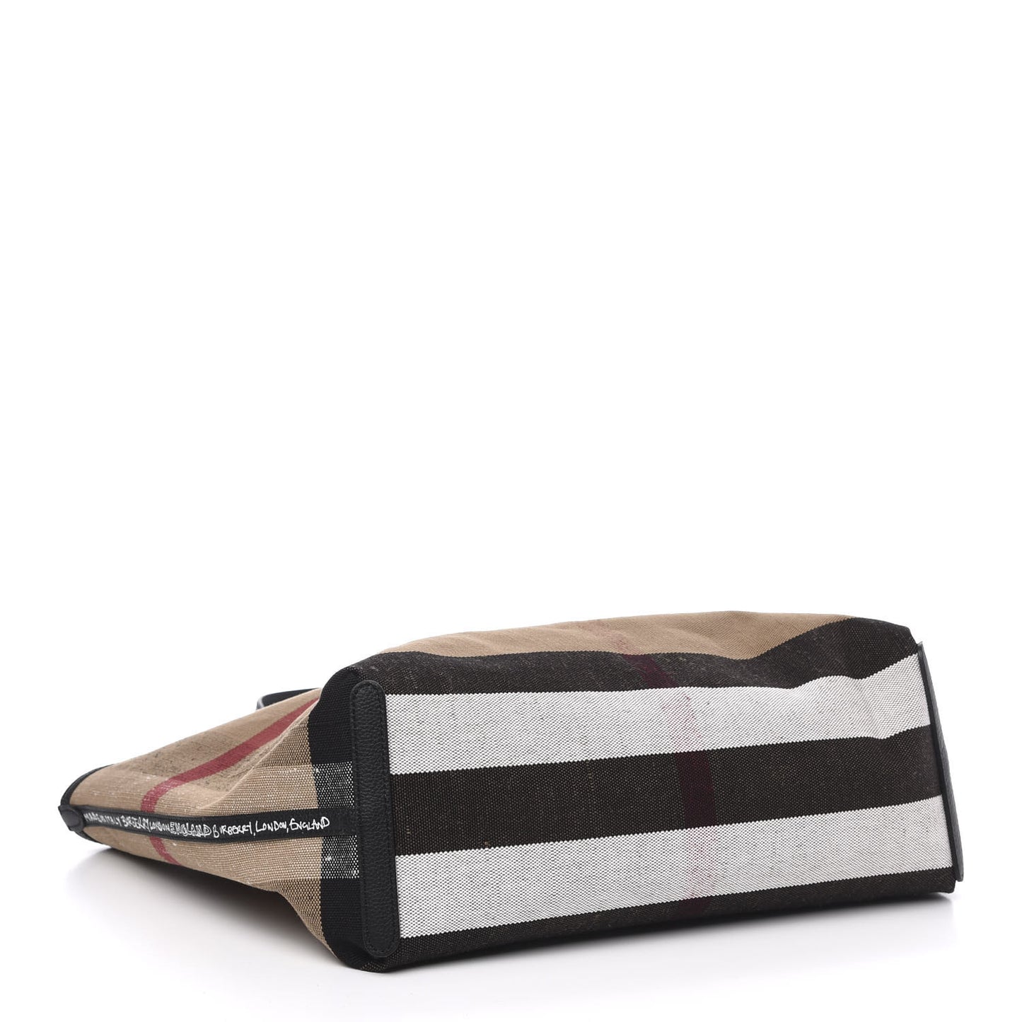 Coated Canvas Mega Check Medium Doodle Tote Black