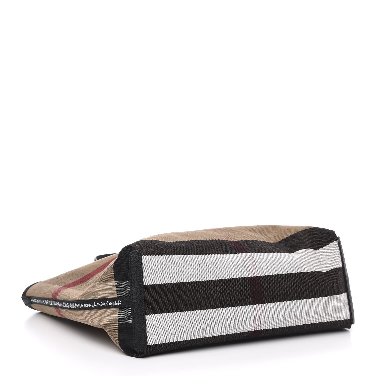 Burberry Coated Canvas Mega Check Medium Doodle Tote Black 7 of 13