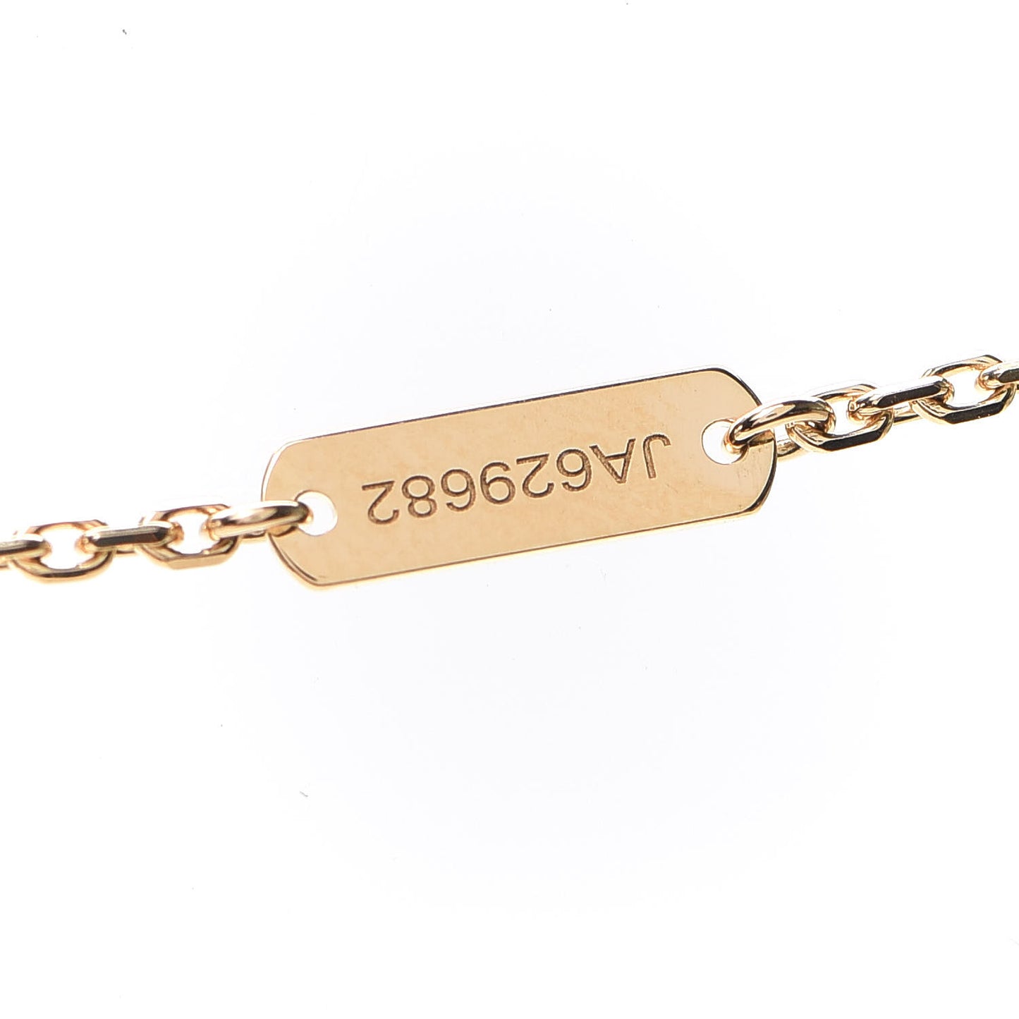 18K Yellow Gold Mother of Pearl Vintage Alhambra Pendant Necklace