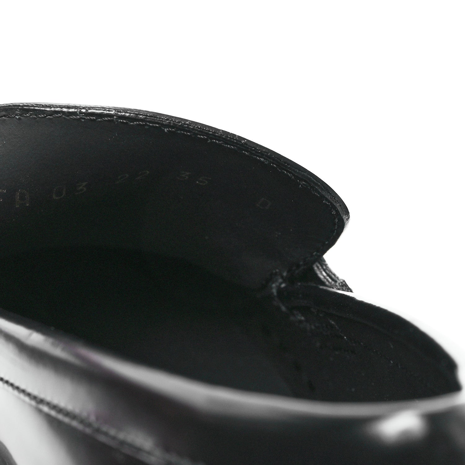 Christian Dior Brushed Calfskin Rubber Dior Code Cap Toe Lug Sole 15mm Loafers 35 Black 9 of 10