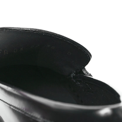 Christian Dior Brushed Calfskin Rubber Dior Code Cap Toe Lug Sole 15mm Loafers 35 Black 9 of 10