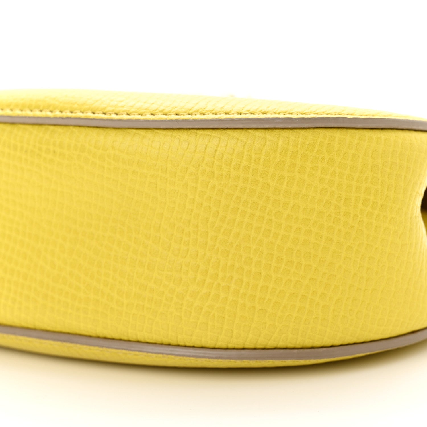 Chloe Grained Calfskin Lambskin Mini Bi-Color Drew Shoulder Bag Yellow Beige 9 of 14