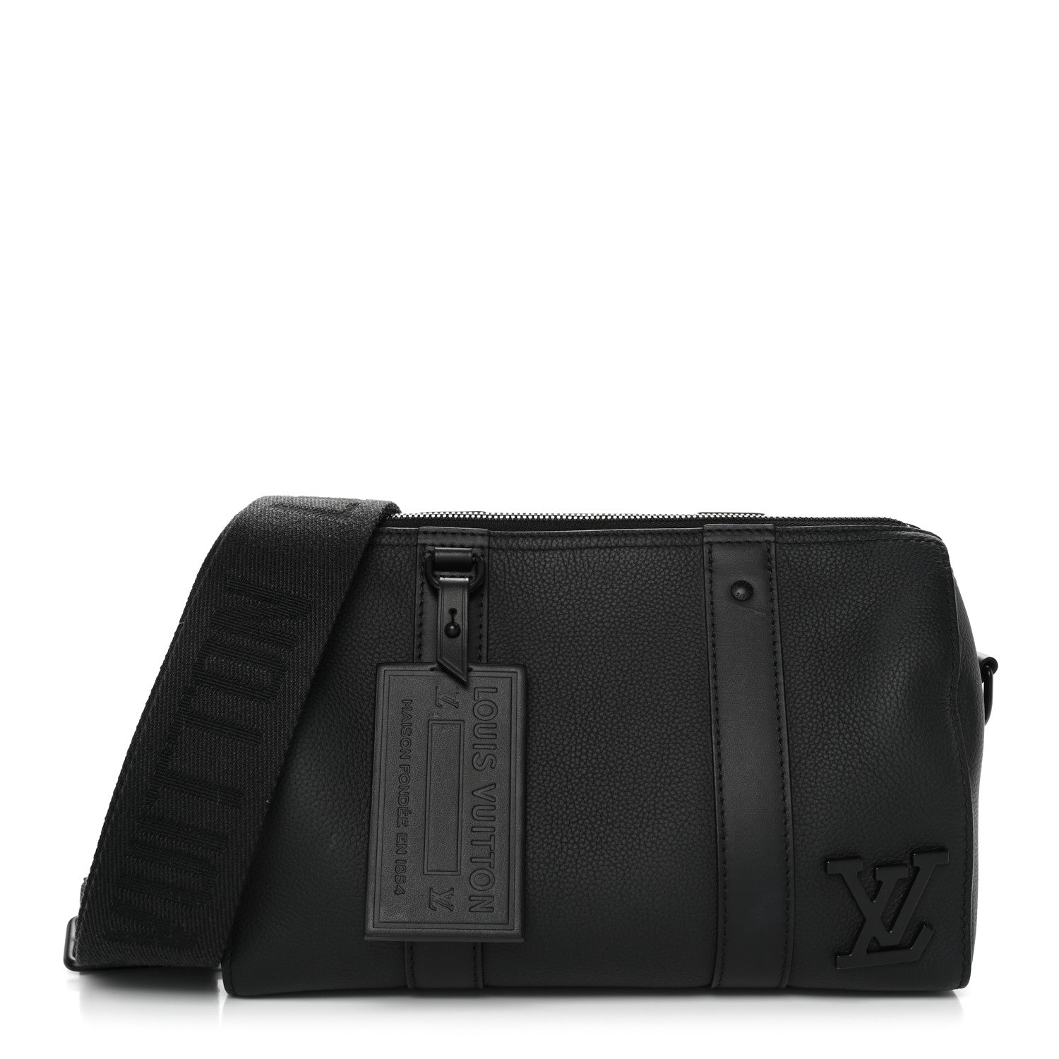 Louis Vuitton Grained Calfskin Aerogram City Keepall Black 1 of 10