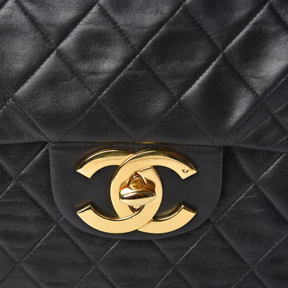Chanel Lambskin Quilted XL Jumbo Single Flap Black 11 of 11