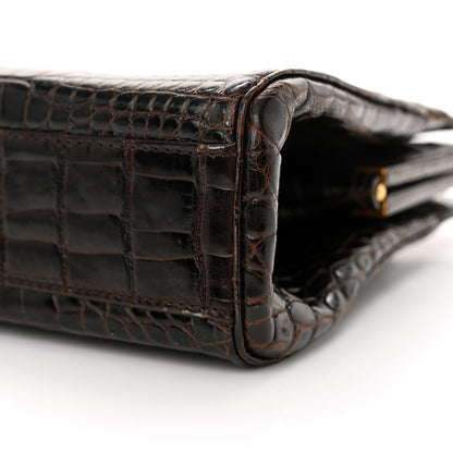 Chanel Alligator Chain Bag Dark Brown 11 of 12