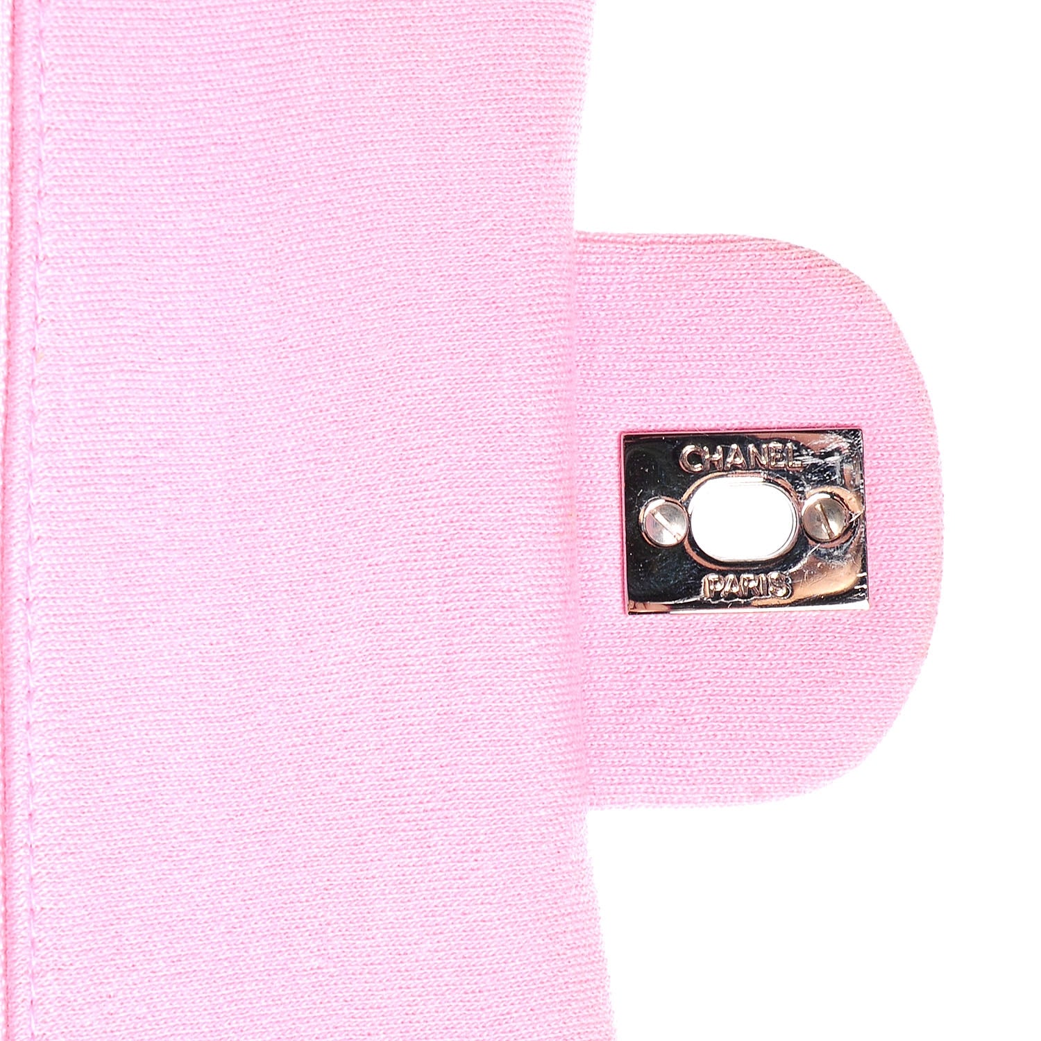 Chanel Jersey Quilted Medium Double Flap Pink 8 of 8