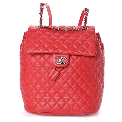 Chanel Lambskin Quilted Large Urban Spirit Backpack Red 1 of 10