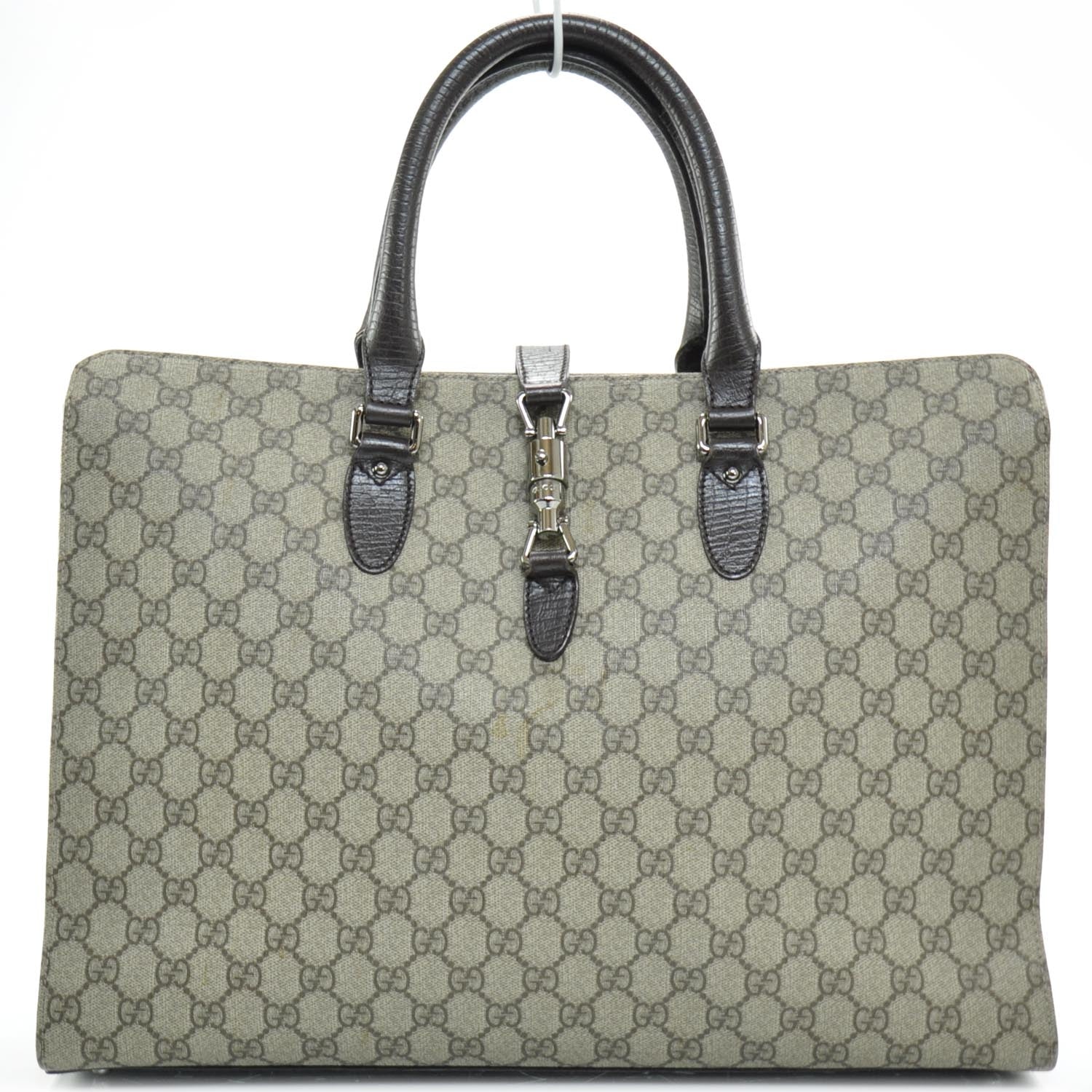 Gucci Monogram Coated Canvas Piston Tote 1 of 8