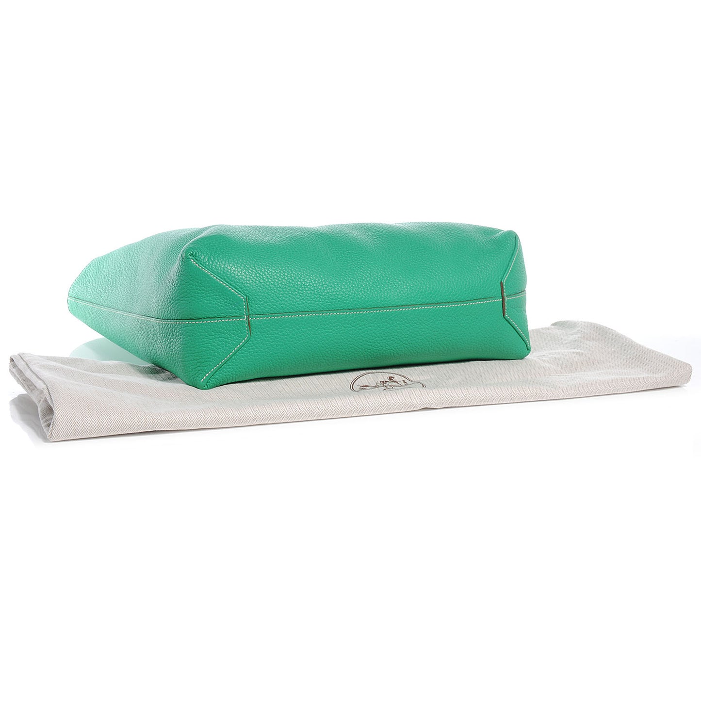 Taurillon Clemence Double Sens 45 Reversible Tote Menthe and Bleu Thalassa