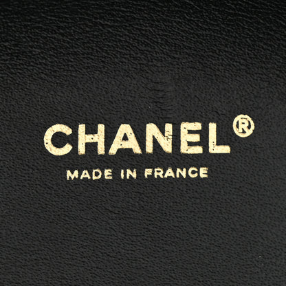 Chanel Lambskin Embroidered Chevron Quilted La Pausa Tassel Clutch Black 6 of 9