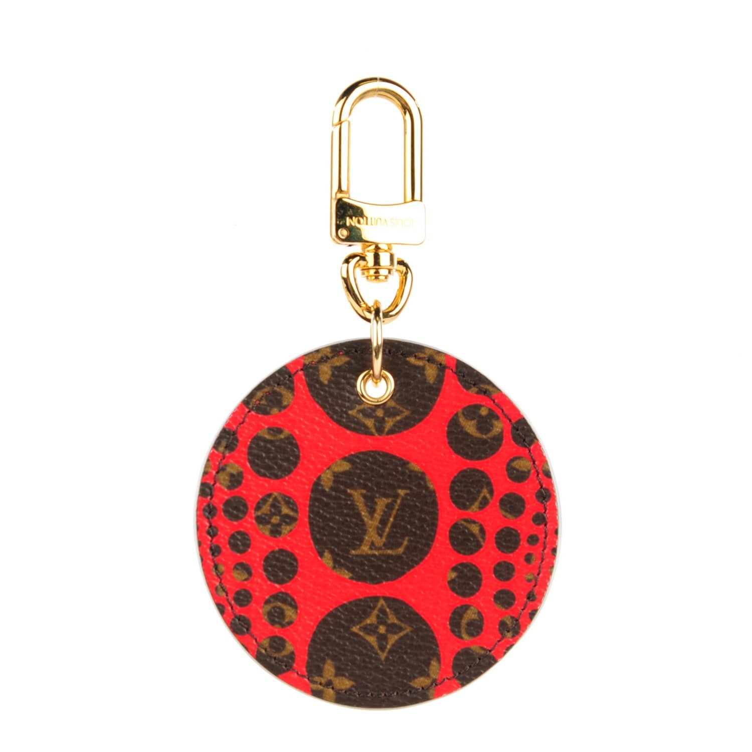 Louis Vuitton Monogram Kusama Pumpkin Dots Key Holder Red 1 of 6