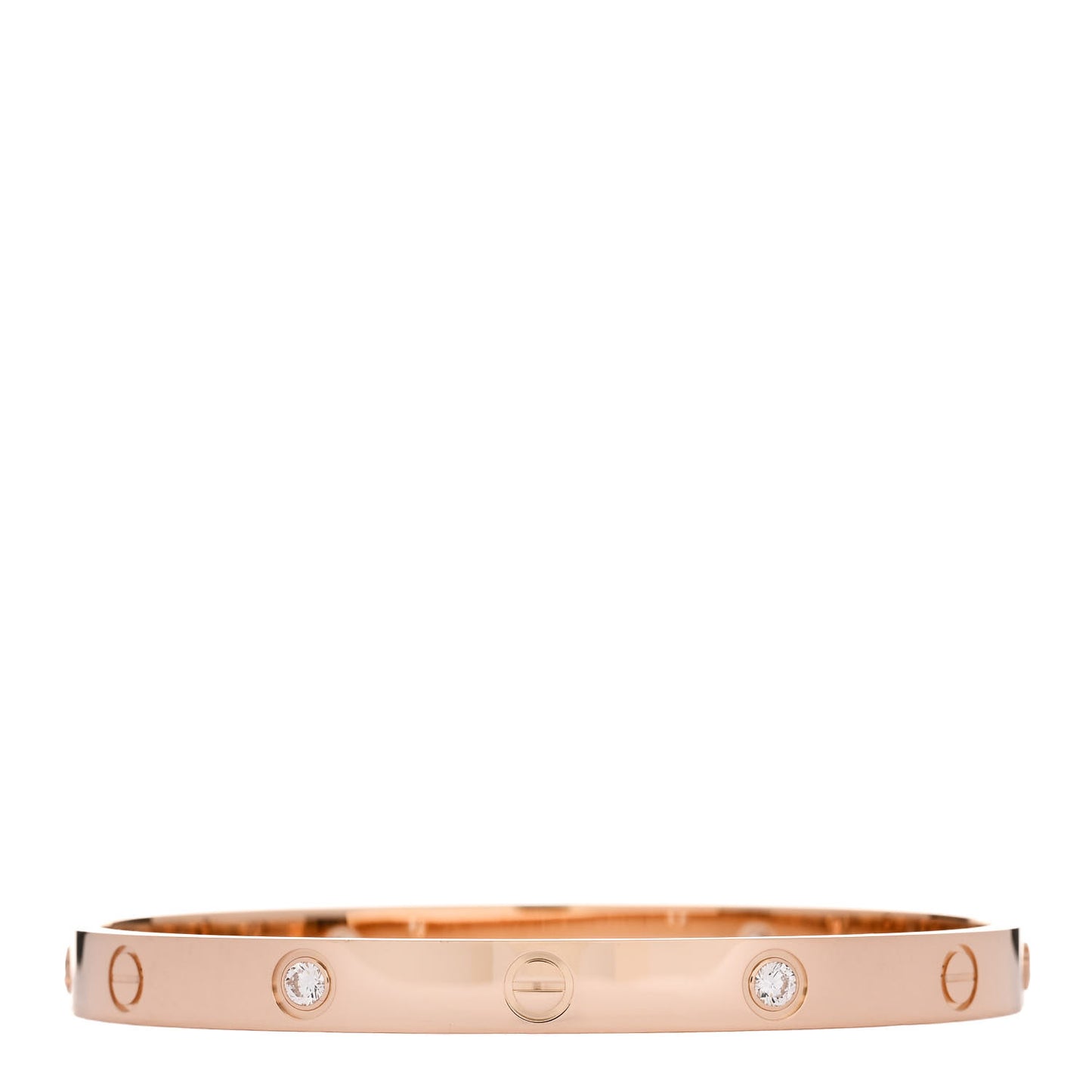 18K Pink Gold 4 Diamond LOVE Bracelet 18