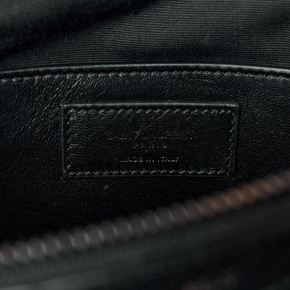 Saint Laurent Sheepskin Matelasse Chevron Monogram Large College Satchel Black 6 of 13