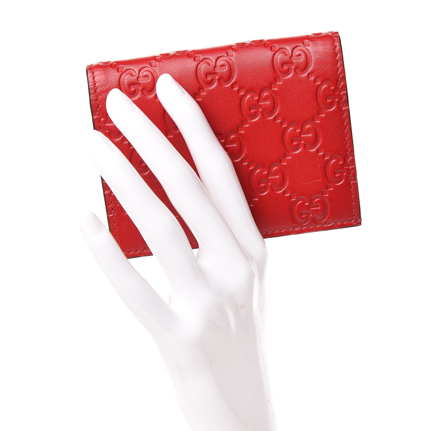 Guccissima Card Case Wallet Red