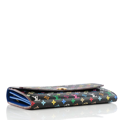 Louis Vuitton Monogram Multicolor Sarah Wallet Black Bleuet 7 of 11