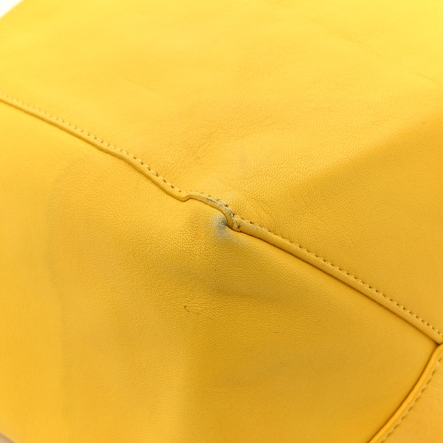 Celine Lambskin Vertical Bi-Cabas White Sun Yellow 13 of 16