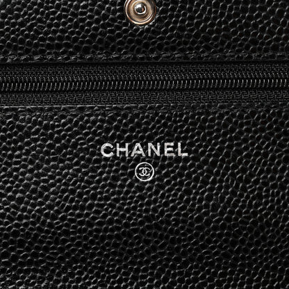 Chanel Caviar Quilted Wallet on Chain WOC Black 6 of 12