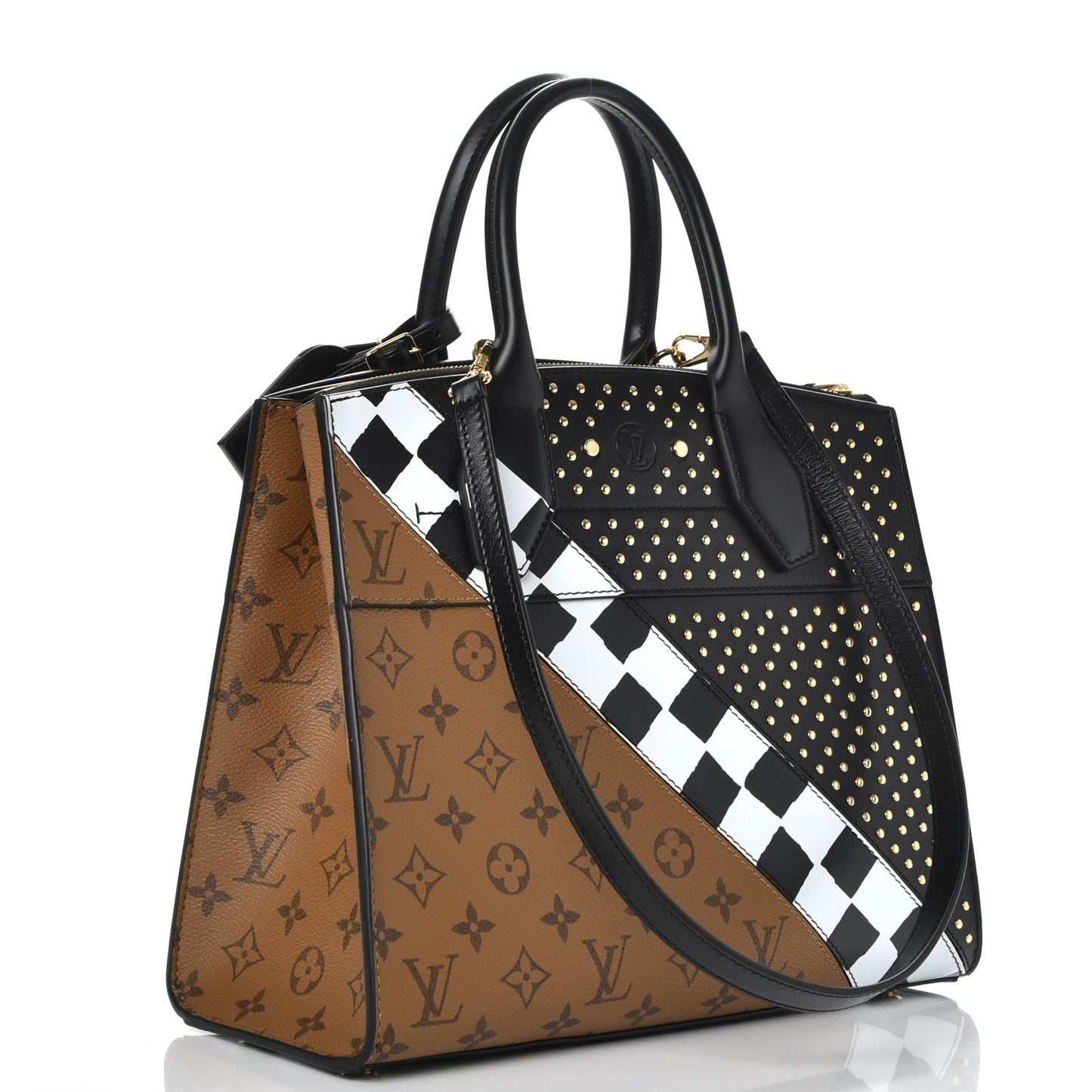 Calfskin Reverse Monogram City Steamer MM