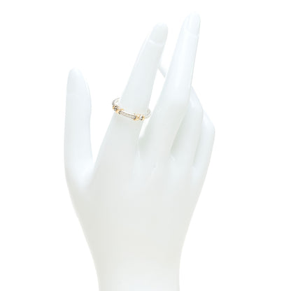 David Yurman Sterling Silver 18K Yellow Gold Diamond Petite Helena Wrap Ring 53 6.25 2 of 4