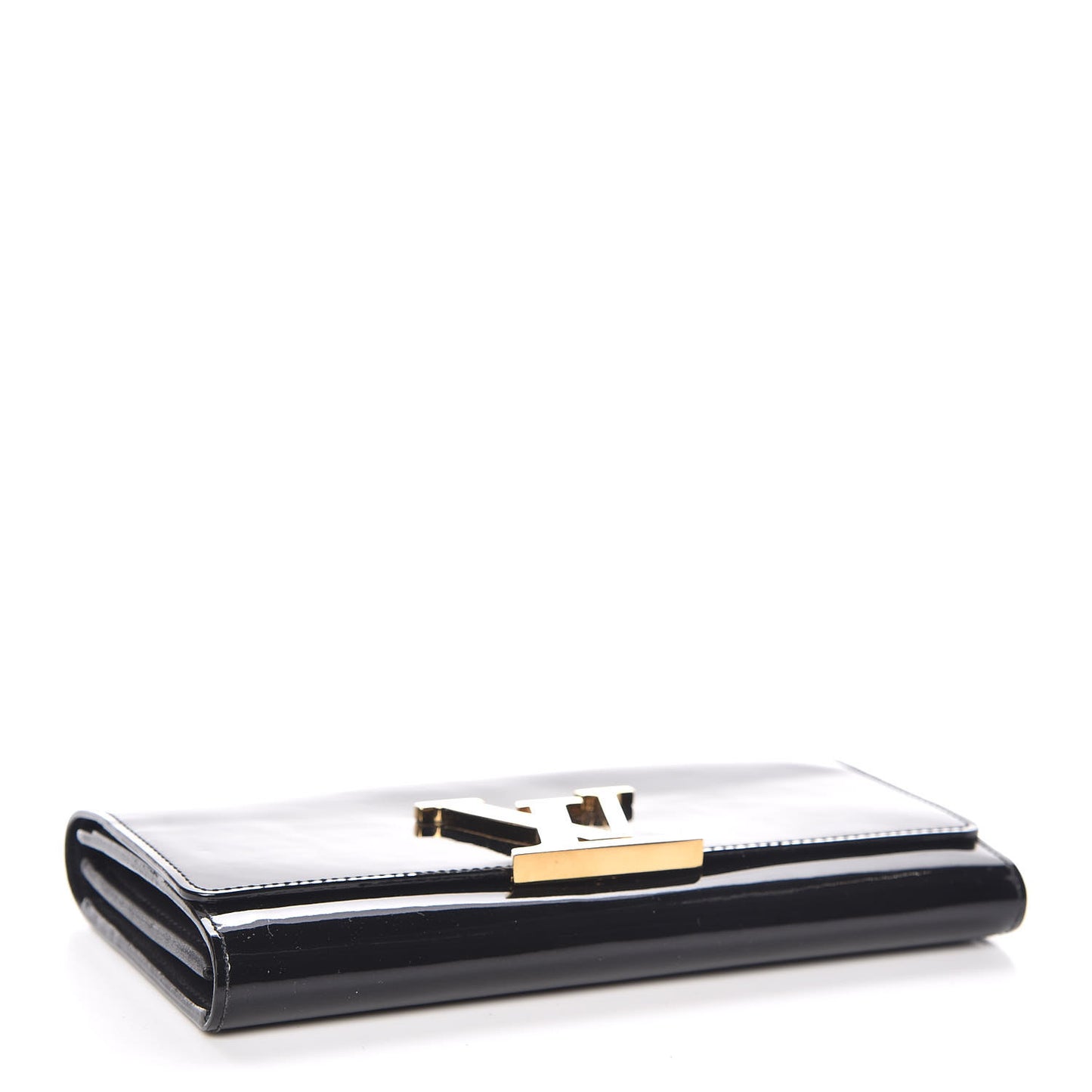 Patent Louise Clutch Black
