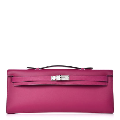Hermes Swift Kelly Cut Clutch Pochette Rose Pourpre 1 of 22