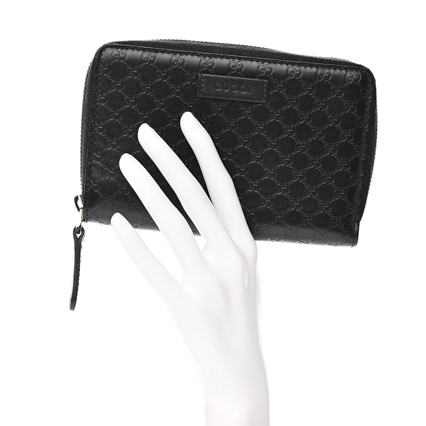 Soft Microguccissima Zip Around Organizer Wallet Black