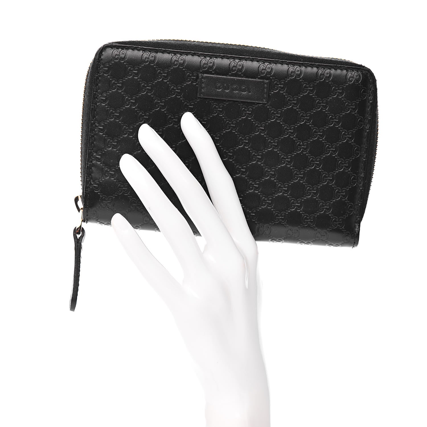 Gucci Soft Microguccissima Zip Around Organizer Wallet Black 2 of 7