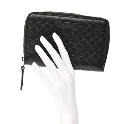 Gucci Soft Microguccissima Zip Around Organizer Wallet Black 2 of 7