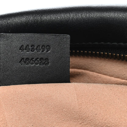 Gucci Calfskin Matelasse GucciGhost Medium GG Marmont Chain Shoulder Bag Black New Acquamarine 6 of 9