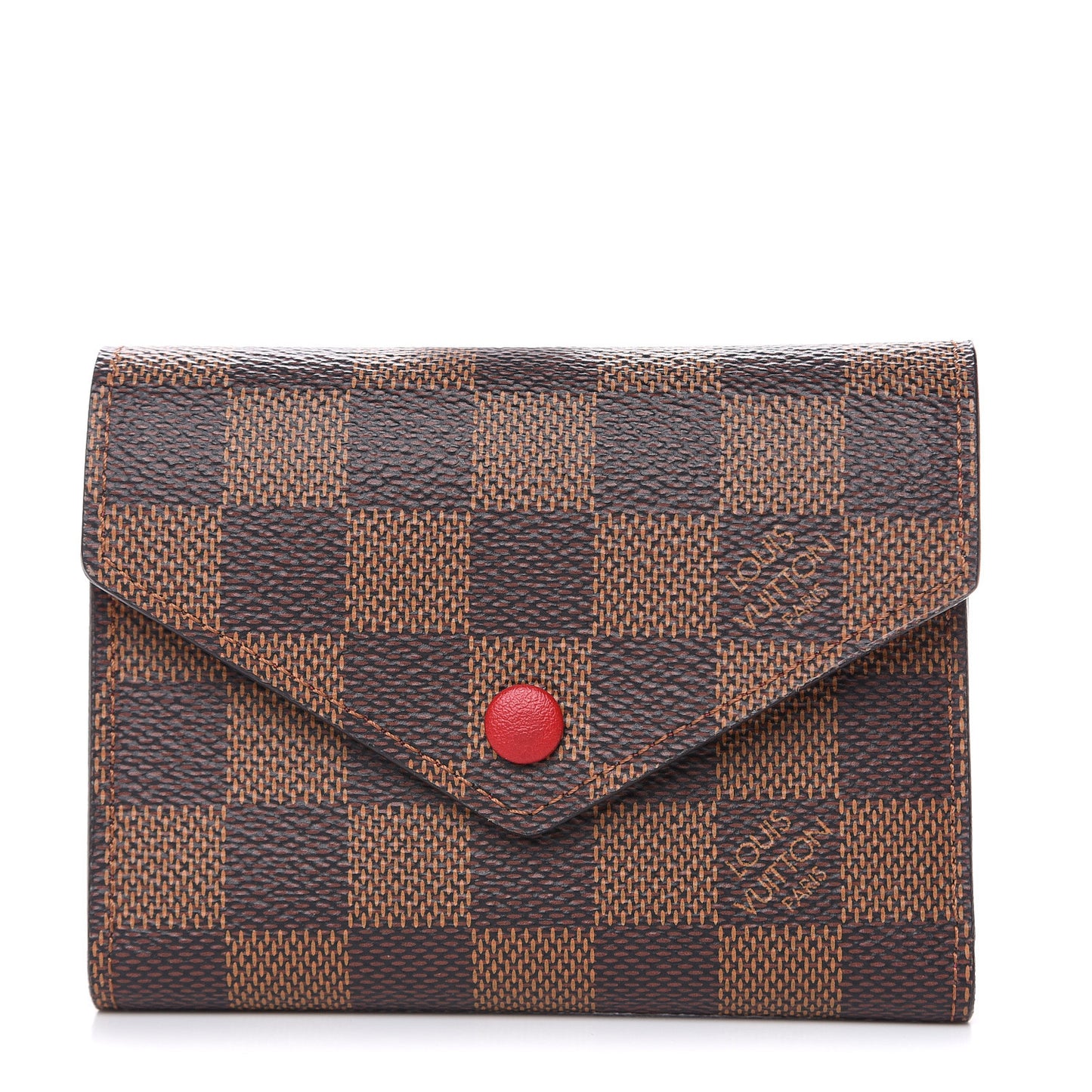 Damier Ebene Victorine Wallet Red