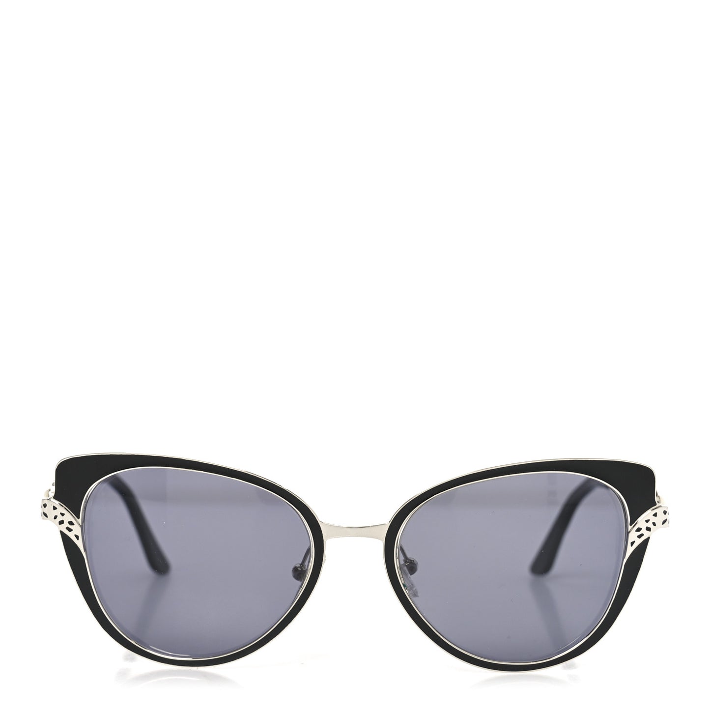 Metal Pearl Cat Eye Sunglasses Black Silver