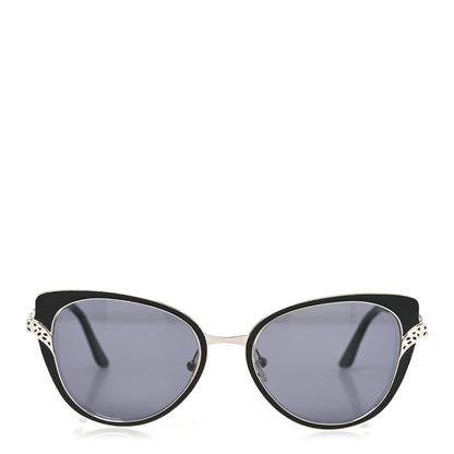 Cartier Metal Pearl Cat Eye Sunglasses Black Silver 3 of 12