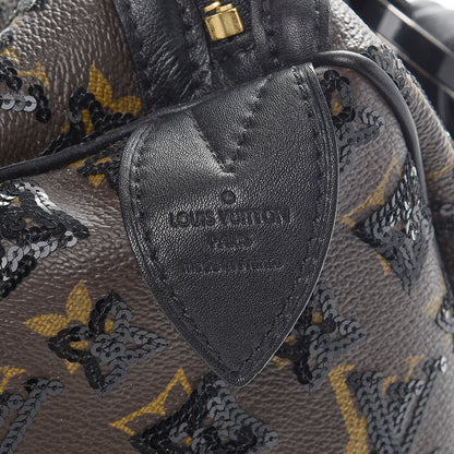 Louis Vuitton Monogram Sequins Eclipse Speedy 28 Black 6 of 9