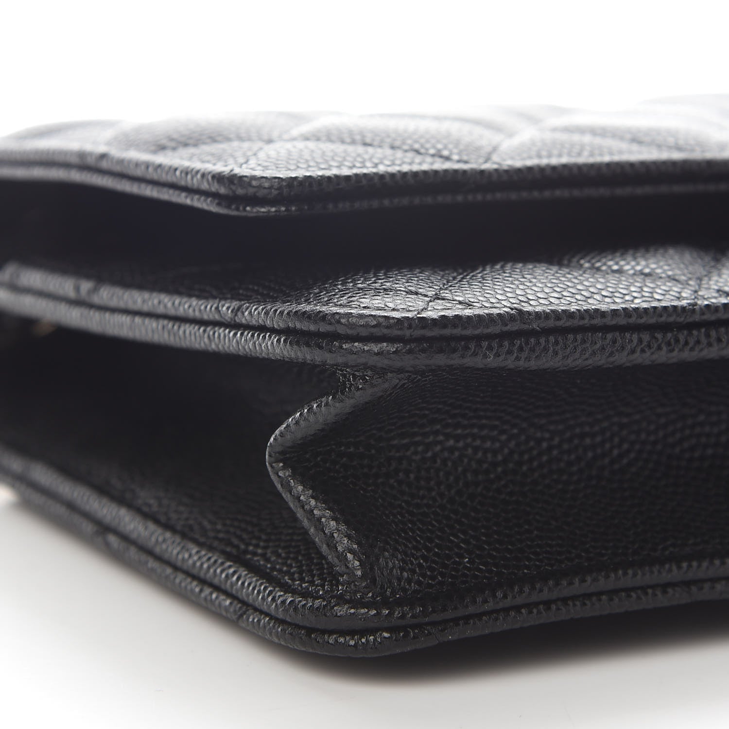 Chanel Caviar Quilted Wallet With Charms On Chain WOC Black 8 of 9