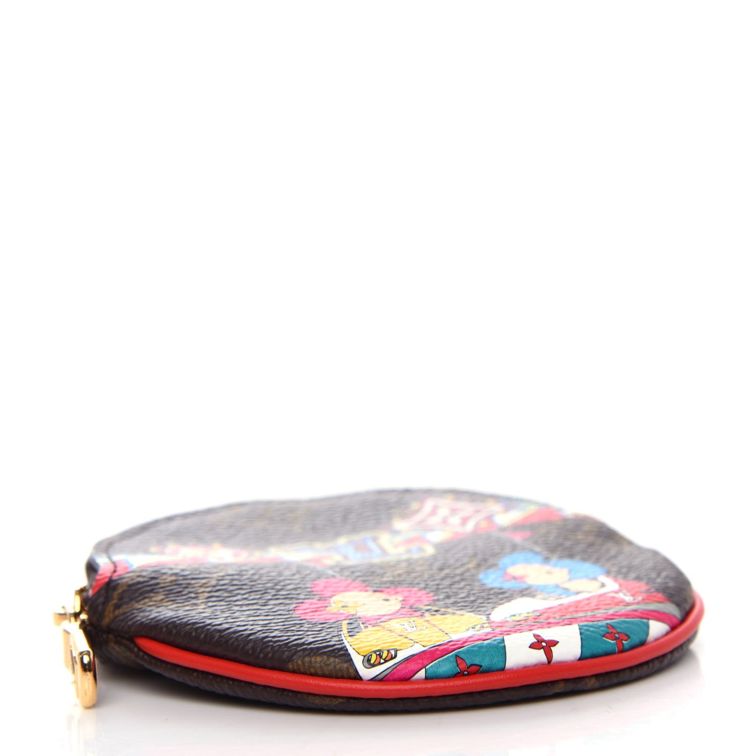 Louis Vuitton Monogram 2020 Christmas Animation Bumper Cars Round Coin Purse Coquelicot 4 of 8