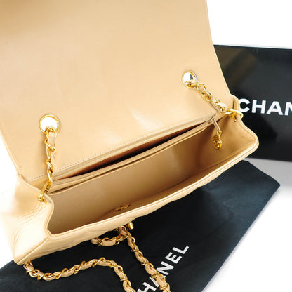 Chanel Lambskin Quilted Medium Single Flap Beige 5 of 9