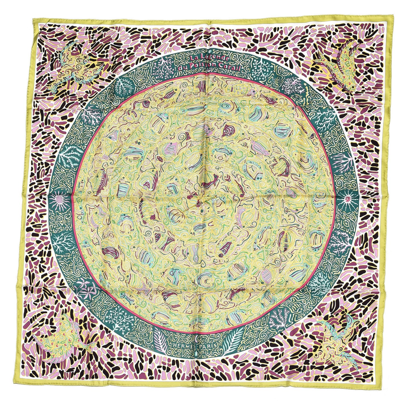 Silk La Legende Du Poisson Corail Scarf 90