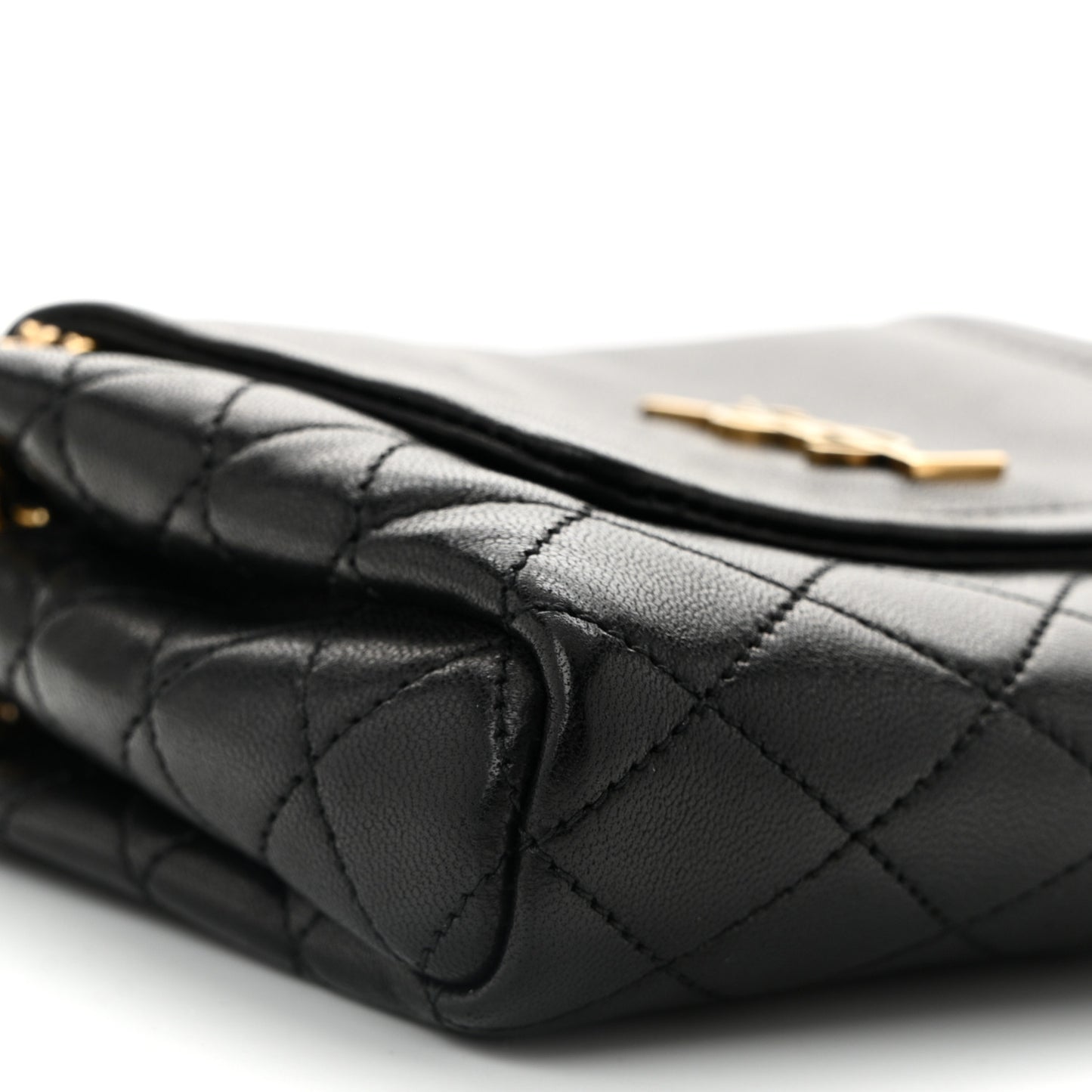 Lambskin Quilted Monogram Mini Nolita Black